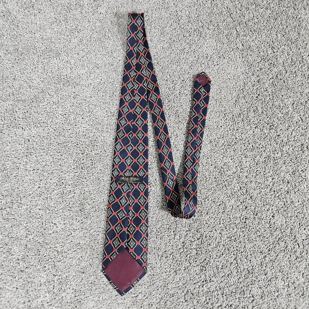 Vtg Brooks Brothers Silk Tie Mens 57